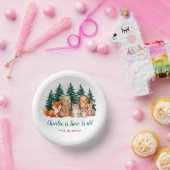 Zwei Wildtiere, Niedliche Waldtiere, 2. Geburtstag Pappteller (Party)