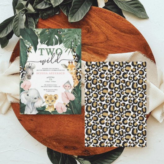 Zwei Wildtiere zum Geburtstag Einladung