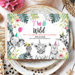 Zwei Wildtiere zum Geburtstag Einladung Safari Gir