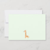 Zwei Wildtiere zum zweiten Geburtstag Niedliche Sa Dankeskarte (Rückseite)