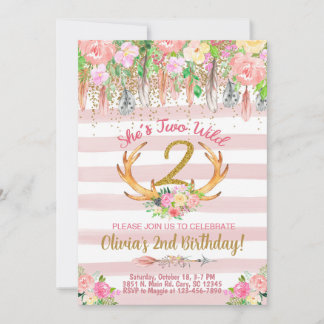 Zwei Wildwaldliebhaber laden zum Geburtstag ein. Einladung