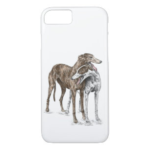 Zwei Windhund-Freund-Hundekunst Case-Mate iPhone Hülle