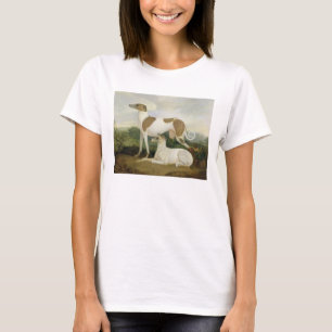 Zwei Windhunde in einer Landschaft (Öl auf Leinwan T-Shirt