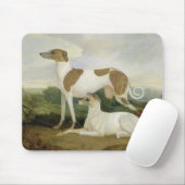 Zwei Windhunde in einer Landschaft (Öl auf Mousepad (Mit Mouse)