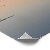 Zwei Windmühlen mit Reflektion bei Sonnenuntergang Poster (Ecke)