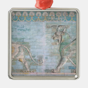 Zwei Winged Greife, vom Palast von Ornament Aus Metall