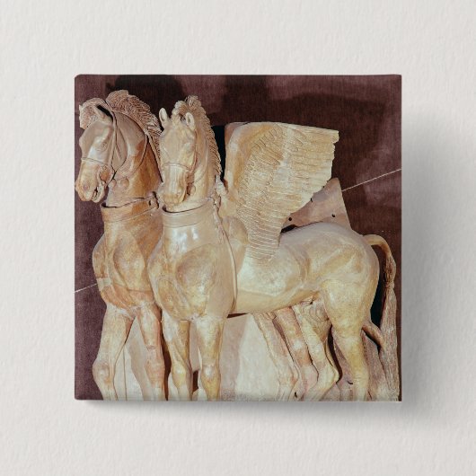 Zwei winged Pferde vom Giebel von a Button (Vorderseite)