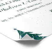 ZWEI WInter Onderland Weihnachten Willkommen zum G Poster (Ecke)