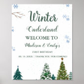 ZWEI WInter Onderland Weihnachten Willkommen zum G Poster (Vorne)