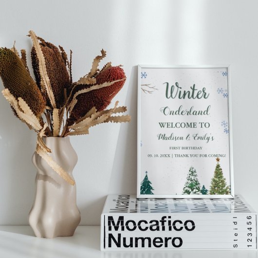 ZWEI WInter Onderland Weihnachten Willkommen zum G Poster