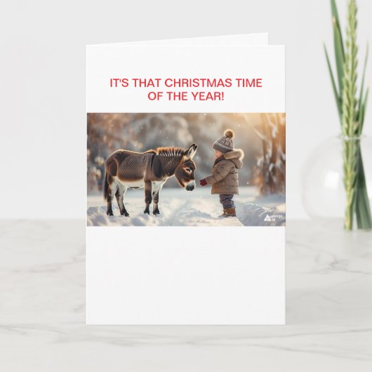 ZWEI WINTERFREUNDE BEI CHRISTMAS EINLADUNG (Vorderseite)