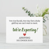 Zwei winzige Hände, zwei winzige Füße ein kleines Ankündigung (Stehend Vorderseite)