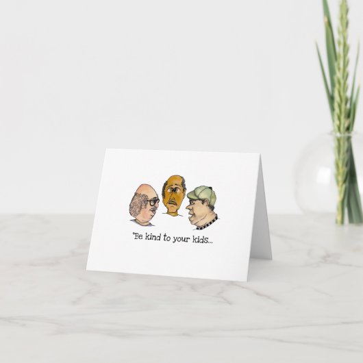 Zwei witzige Typ, die eine Zuhause spielen Karte (Vorderseite)