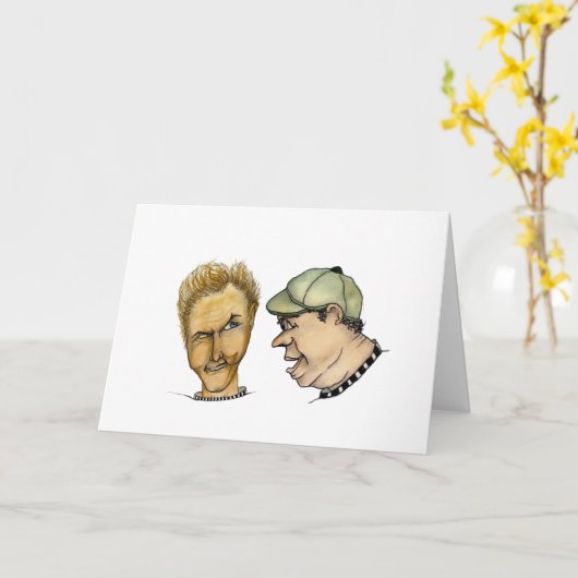 Zwei witzige Typ über Golf und Bridge Karte (Gelbe Blume)