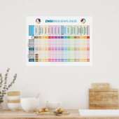 Zwei Wochenplaner für Kinder im Wechselmodell Poster (Küche)