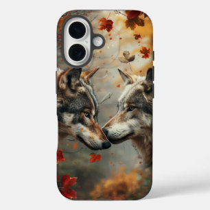 Zwei Wölfe iPhone 16 Hülle