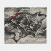 Zwei Wölfe, Ein Herz Fleecedecke (Vorderseite (Horizontal))