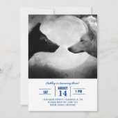 Zwei Wölfe gegenüberstehen Einladung (Vorderseite)