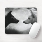 Zwei Wölfe gegenüberstehen Mousepad (Mit Mouse)