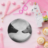 Zwei Wölfe gegenüberstehen Pappteller (Party)