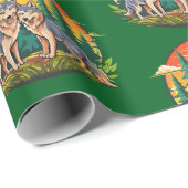 Zwei Wölfe Geschenkpapier (Rolleneckpunkt)