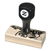 Zwei Wölfe Herbst Gummistempel (Stempel)
