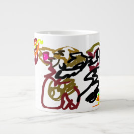 Zwei Wölfe Herbst Jumbo-Tasse