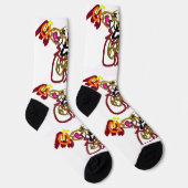 Zwei Wölfe Herbst Socken (Rechts)