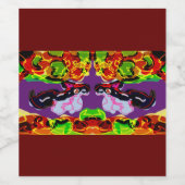 Zwei Wölfe Herbst Tasse Holzkastenschild Weinetikett (Einzelnes Label)