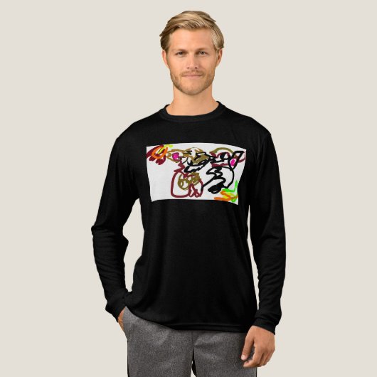 Zwei Wölfe Herbst Tri-Blend Shirt (Volle Vorderseite)