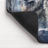 Zwei Wölfe im Winter Mousepad (Ecke)