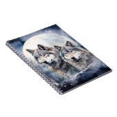 Zwei Wölfe im Winter Notizblock (Rechte Seite)