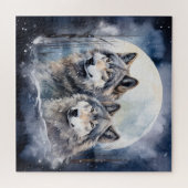 Zwei Wölfe im Winter Puzzle (Horizontal)