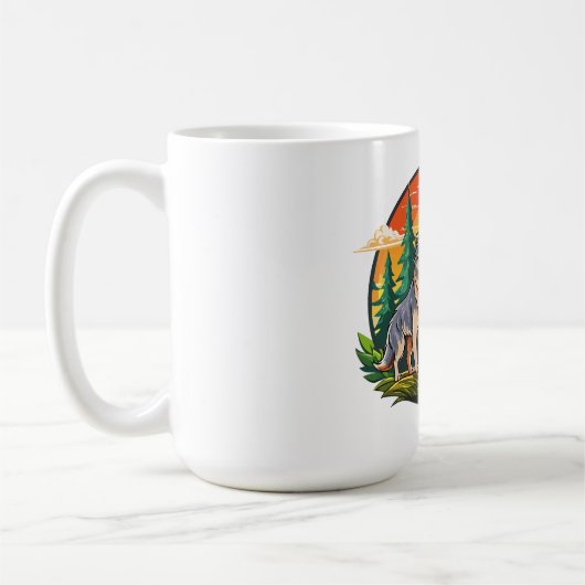 Zwei Wölfe Kaffeetasse (Links)
