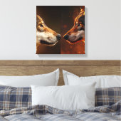 Zwei Wölfe Leinwanddruck (Insitu (Schlafzimmer))