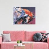 Zwei Wölfe Leinwanddruck (Insitu (Wohnzimmer))