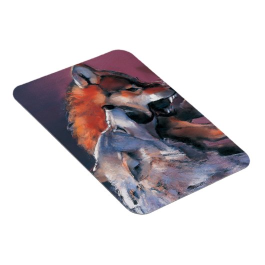 Zwei Wölfe Magnet (Rechte Seite)