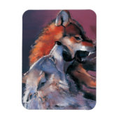 Zwei Wölfe Magnet (Vertikal)