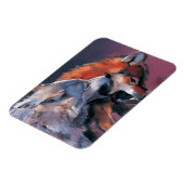 Zwei Wölfe Magnet (Linke Seite)