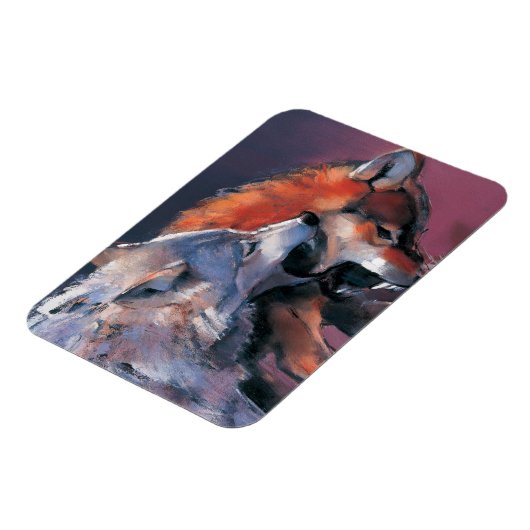 Zwei Wölfe Magnet (Linke Seite)