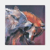 Zwei Wölfe Magnet (Vorne)