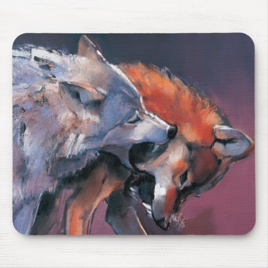 Zwei Wölfe Mousepad (Vorne)