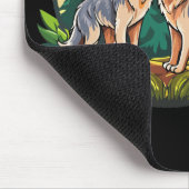 Zwei Wölfe Mousepad (Ecke)