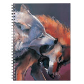 Zwei Wölfe Notizblock (Vorderseite)