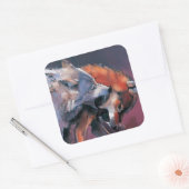 Zwei Wölfe Quadratischer Aufkleber (Umschlag)