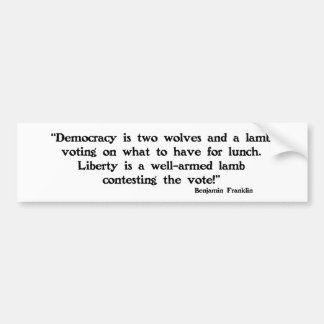 Zwei Wölfe und ein Lamm Autoaufkleber