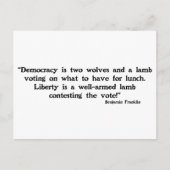 Zwei Wölfe und ein Lamm Postkarte (Vorderseite)