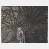 ZWEI WOLVEN UND EIN WEREWOLF FLEECEDECKE (Vorderseite (Horizontal))