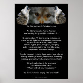 ZWEI WOLVES CHEROKEE STORY Wolf Art Poster (Vorne)