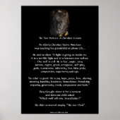 ZWEI WOLVES CHEROKEE STORY Wolf Art Poster (Vorne)